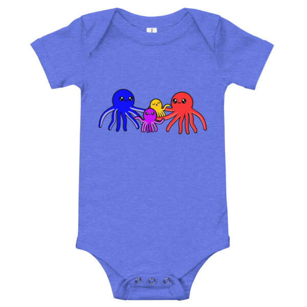 Octopus Family Baby Short Sleeve One Piece Romper - Image 2