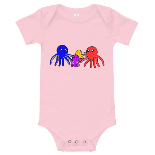 Octopus Family Baby Short Sleeve One Piece Romper - Image 3
