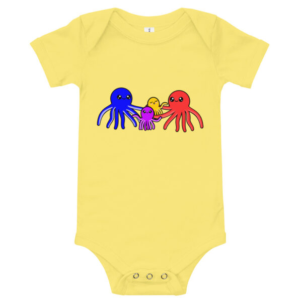 Octopus Family Baby Short Sleeve One Piece Romper - Image 4