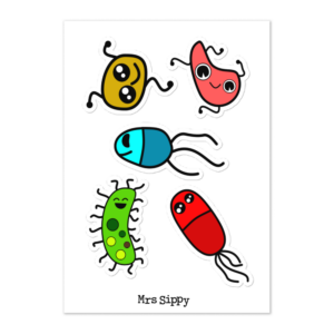 Bacteria Sticker sheet